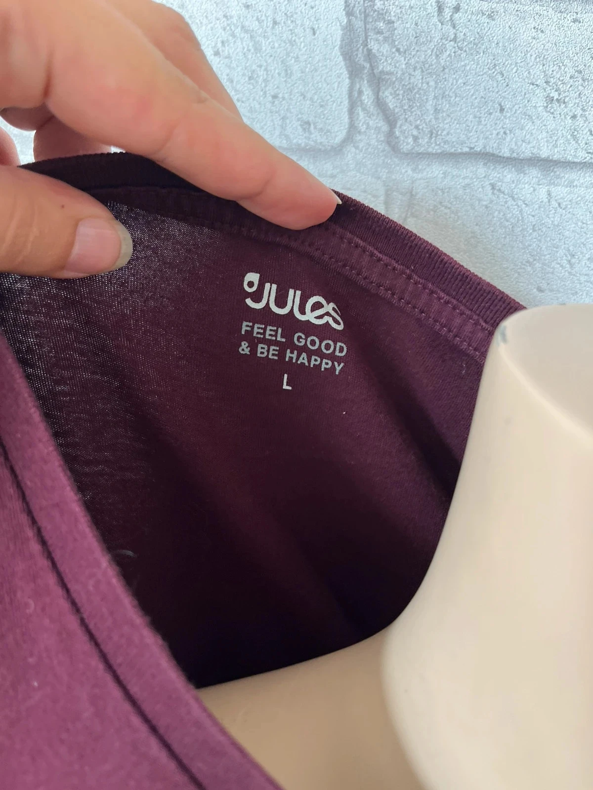 T-shirt bordeaux HOPE met print – Maat 40 – Jules – photo 3